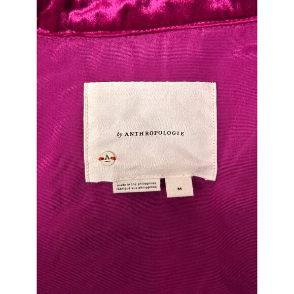 Anthropologie Jacket Medium Womens Velvet Tulip Hem Blazer - Picture 7 of 8